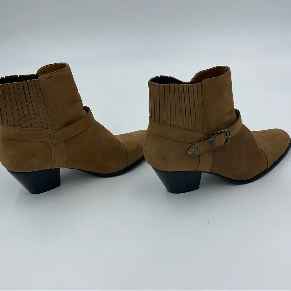 Dingo Women's Pull On Western Buckle Ankle Bootie Size 8